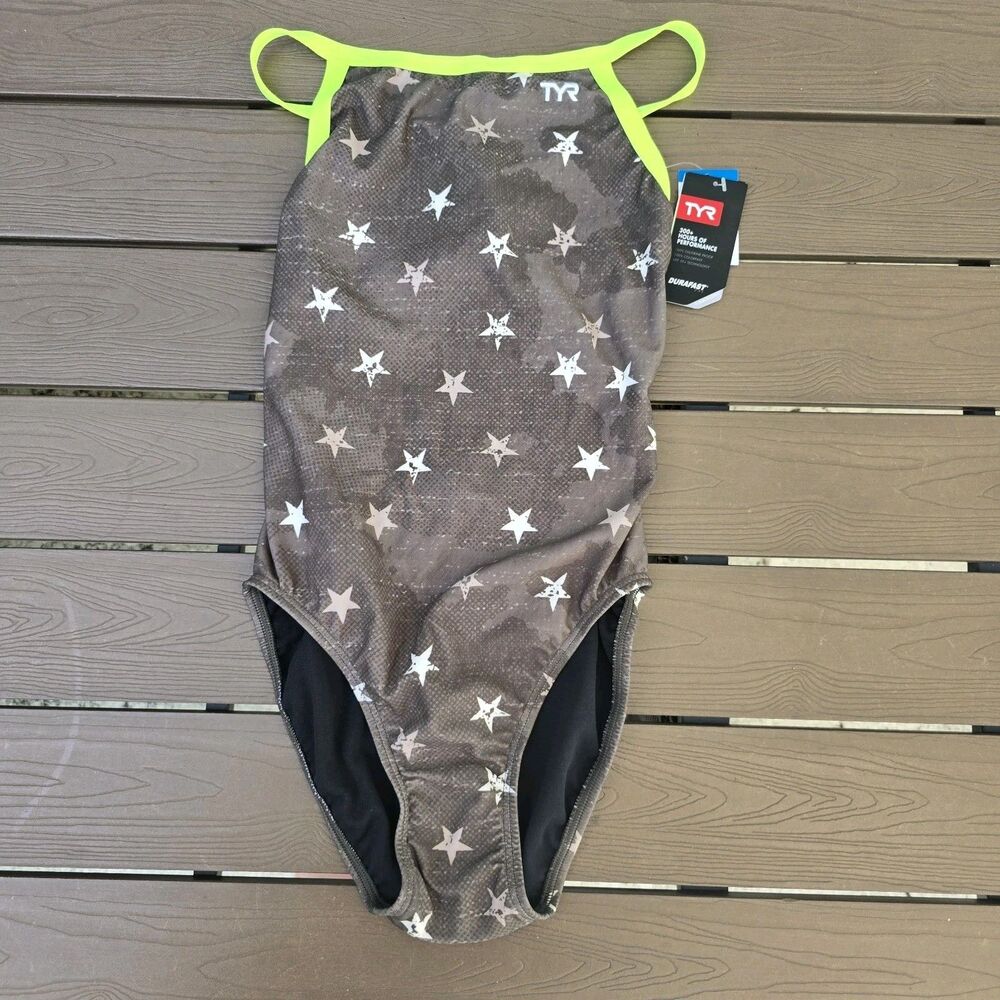 TYR Durafast Elite Women's Camo Stargazed Diamondfit One Piece Swim Sz 28 New